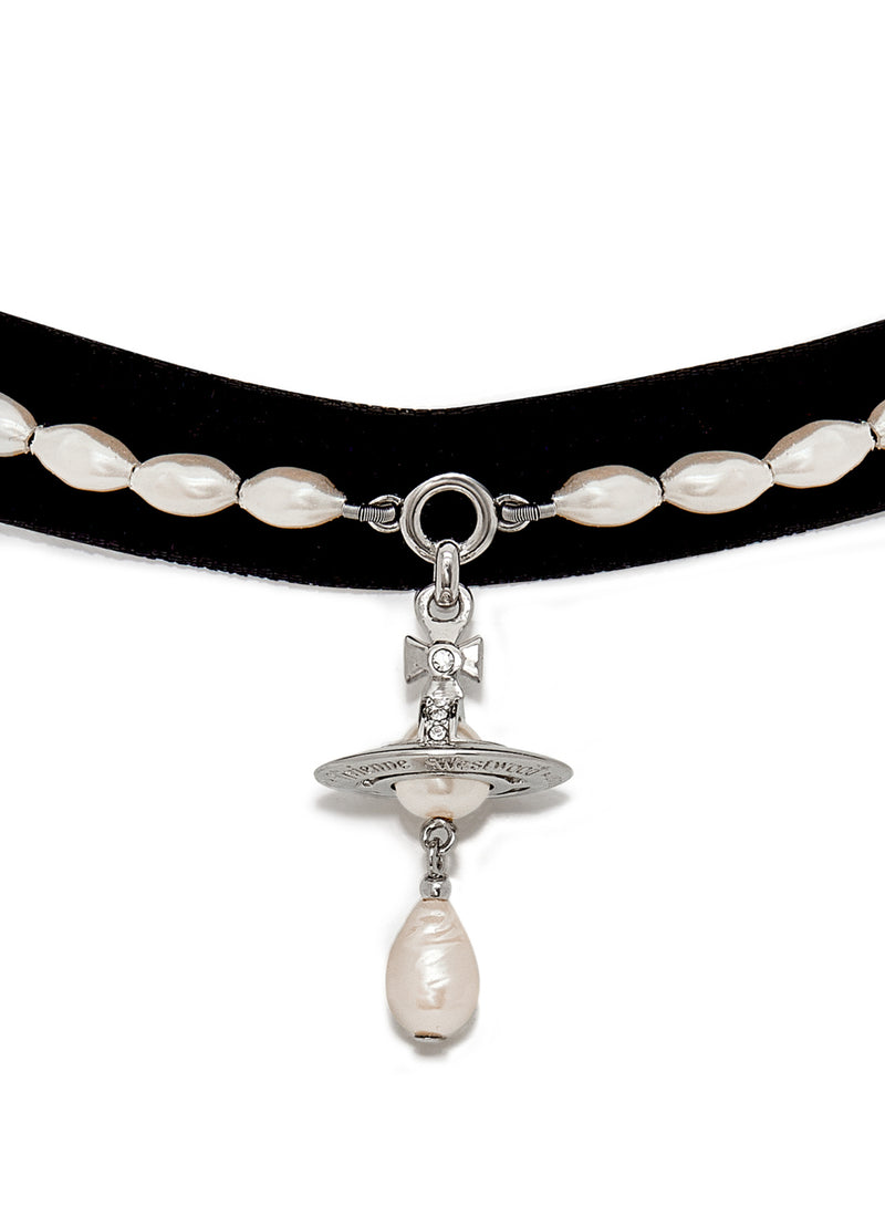 Aleksa Choker - Silver/Black - 63030026-02P237-CN