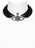 Messaline Three Row Choker - Silver/Black - 6303002E-02P178-CN