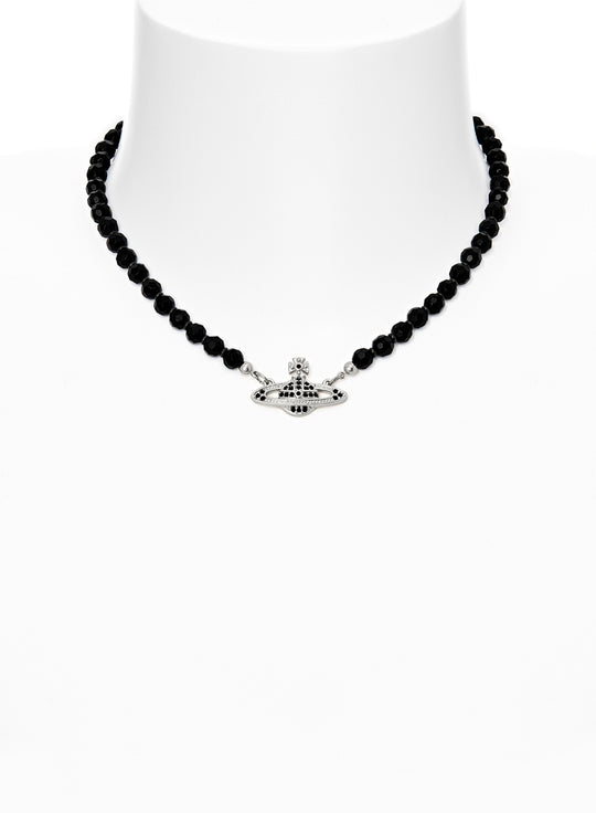 Messaline Choker - Silver/Black - 6303002F-02P178-CN