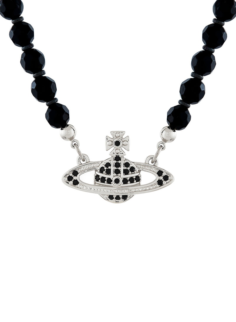 Messaline Choker - Silver/Black - 6303002F-02P178-CN