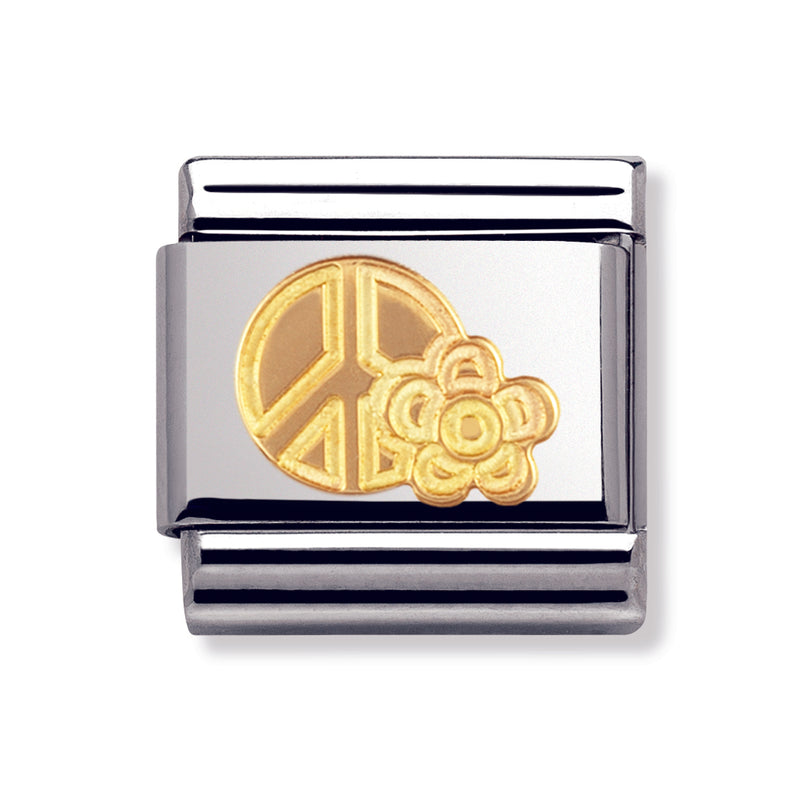 Classic Peace & Love Link - Gold - 030148/06