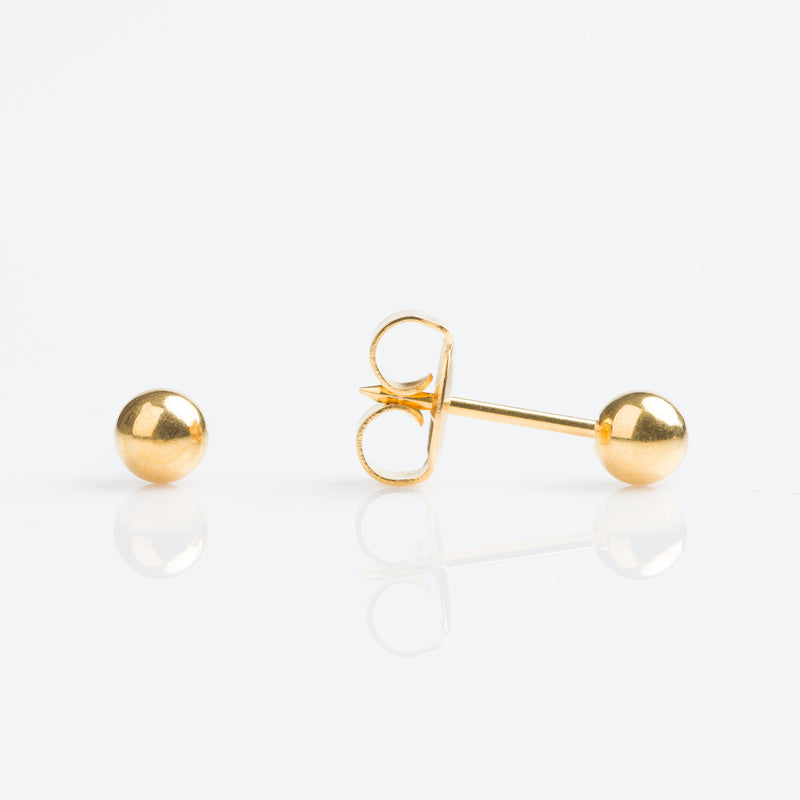 Ball Stud Earrings, 4mm - 9ct Gold - 7509-3005