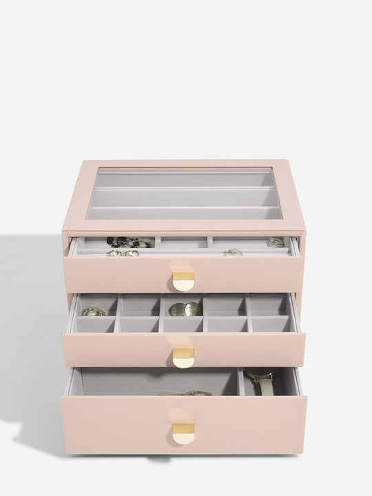 Classic 3 Drawer Jewellery Box - Blush - 75887