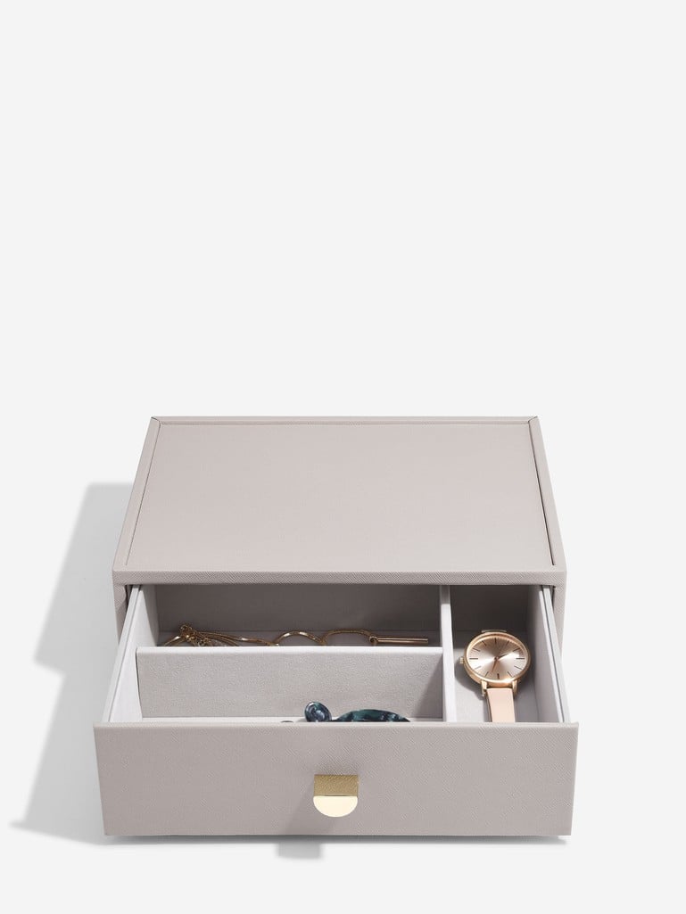 Classic 2 Drawer Jewellery Box - Taupe - 76057