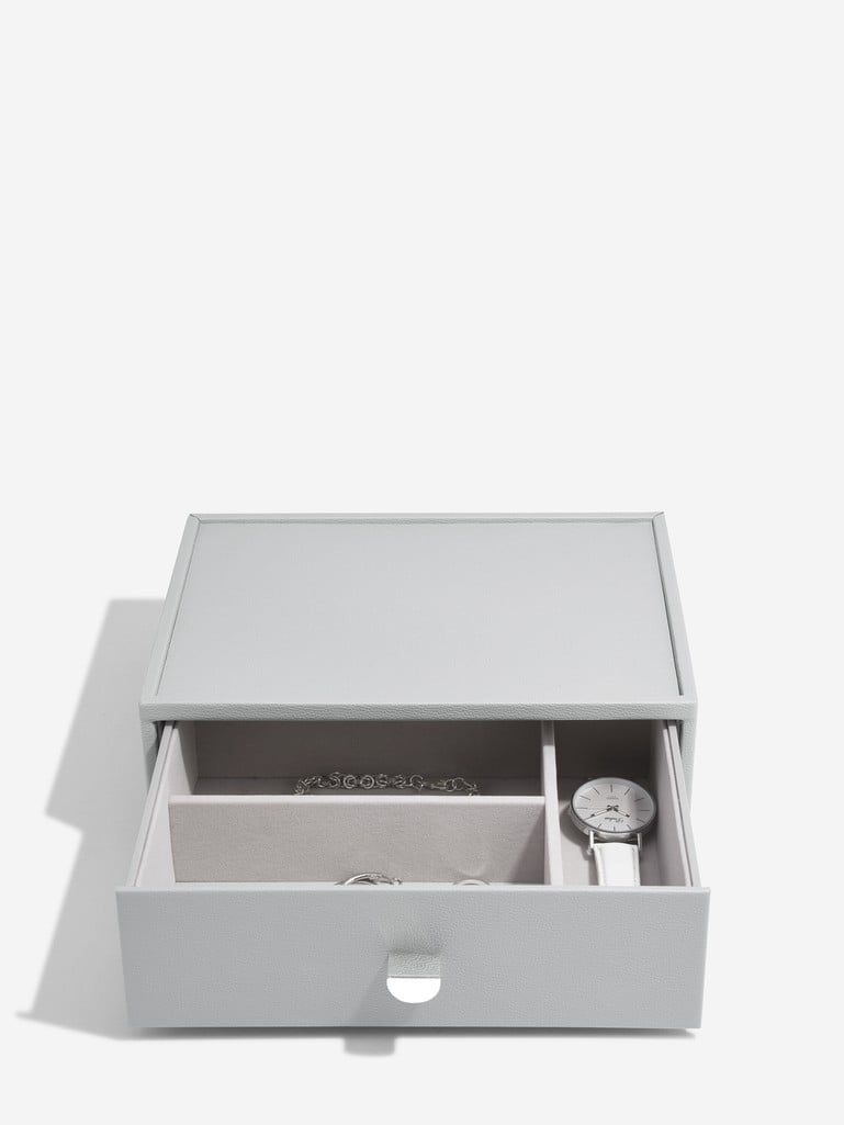 Classic 2 Drawer Jewellery Box - Pebble Grey - 76059