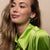 Milano Malachite Oval Link Earrings - Gold - 7843MA