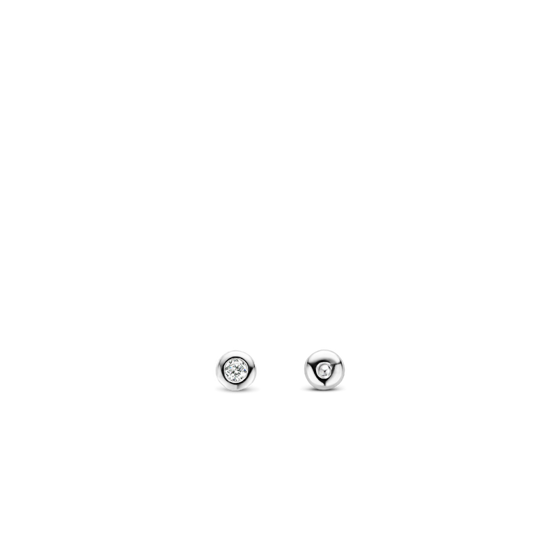 Milano CZ Stud Earrings - Silver - 7867ZI