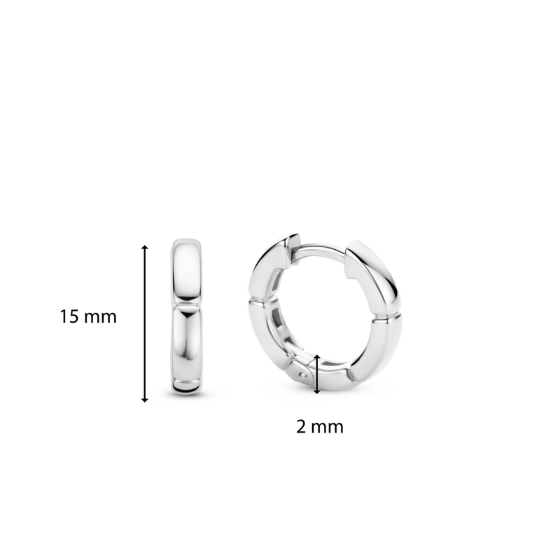 Milano Hoop Earrings - Silver - 7889SI