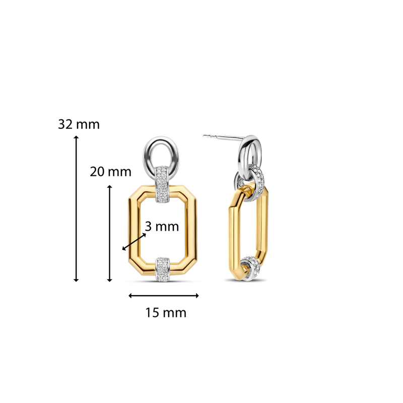 Milano Geometric Drop Earrings - Gold - 7920ZY