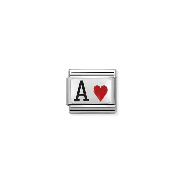Classic Ace of Hearts Link - Silver - 330208/24