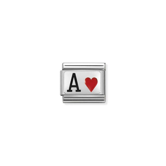 Classic Ace of Hearts Link - Silver - 330208/24