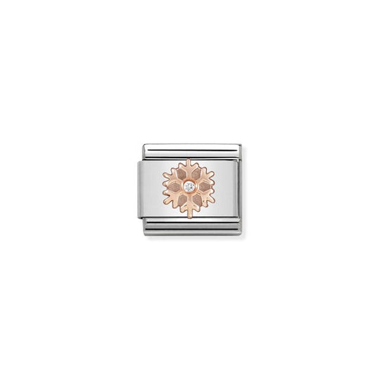 Composable CZ Snowflake Link - Rose Gold - 430305/23