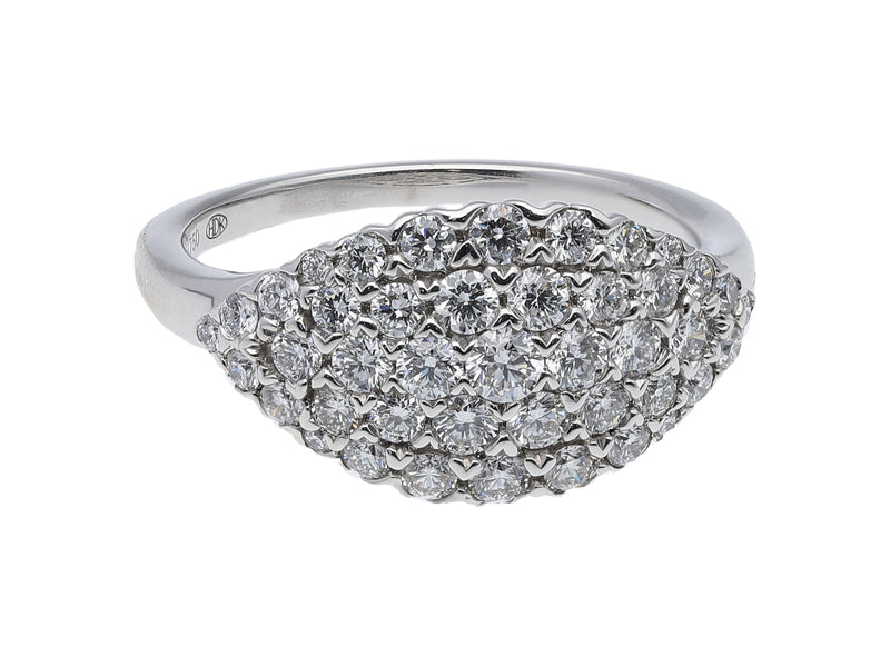 Diamond Cluster Ring, 1.02ct - 18ct White Gold