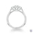 Platinum Round Brilliant Cut Diamond Trilogy Engagement Ring - 0.60ct