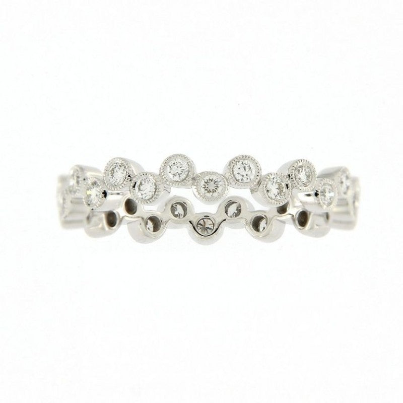 Ungar & Ungar 18ct White Gold Zig Zag Stacker Ring - R10017DD