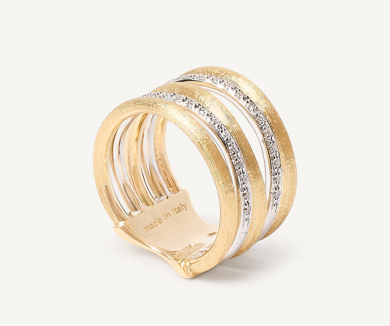 Jaipur Multi-Band Diamond Ring - Gold - AB479-B-YW