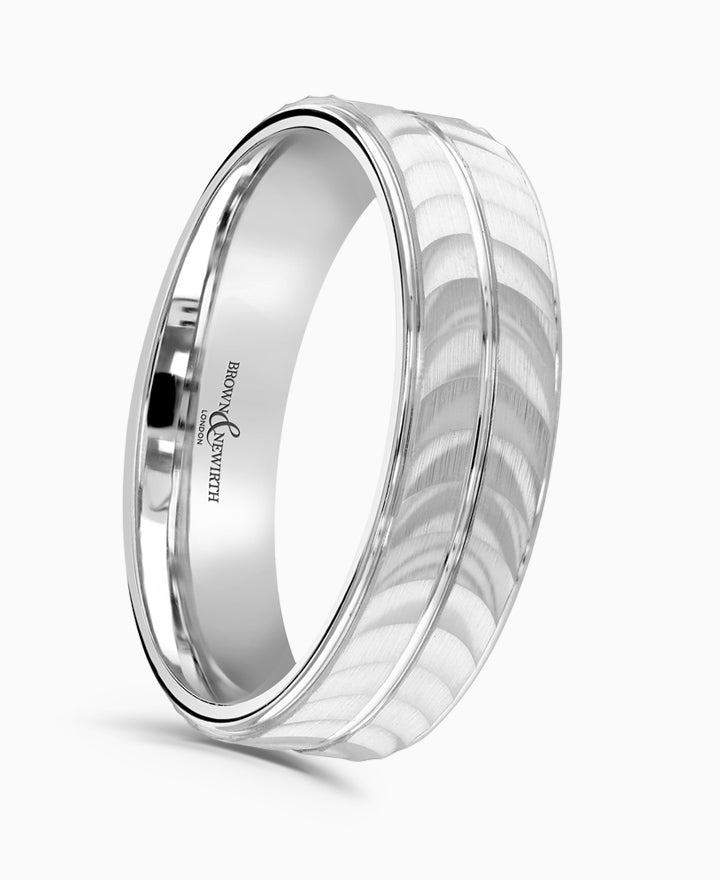 Endeavour 6mm Palladium Gents Wedding Ring