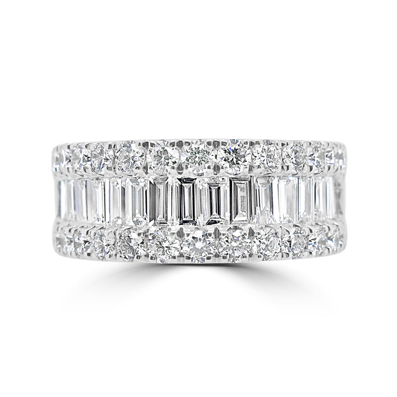 Platinum Baguette Cut Diamond Eternity Ring - 2.14ct