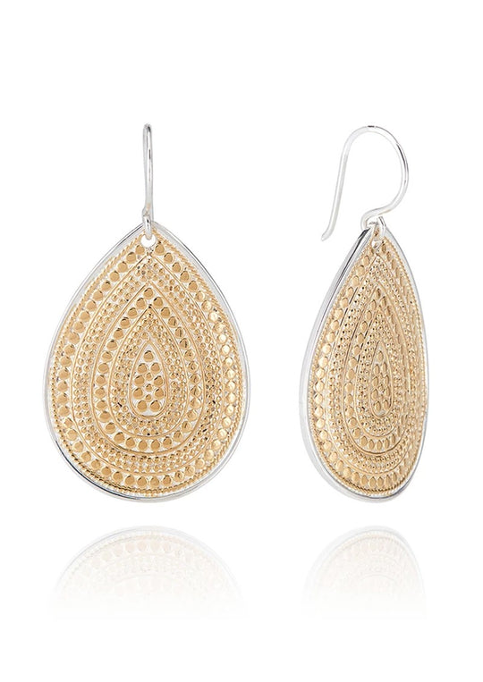 Large Teardrop Earrings - Gold - 4274E-TWT
