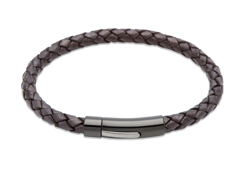 Leather Bracelet - Antique Black - B320ABL/23CM