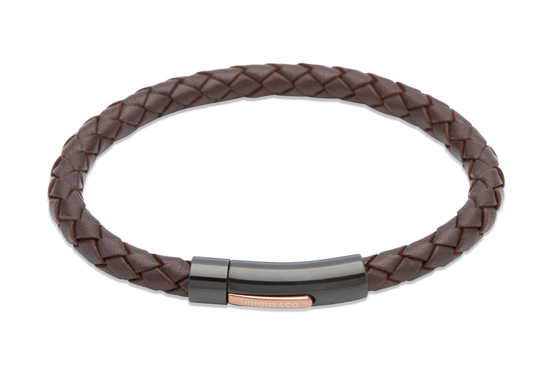 Leather Bracelet - Dark Brown - B320DB/19CM