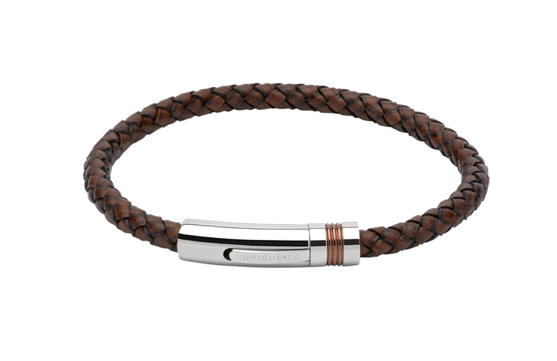 Antique Dark Brown Leather Bracelet - B345ADB/23CM