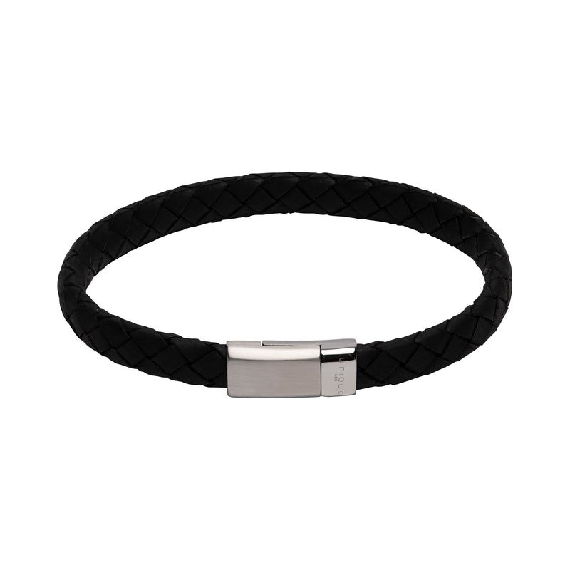 Leather Bracelet - Black - 21cm - B446BL/21CM