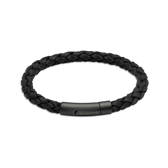 Black Leather Bracelet - B493BL