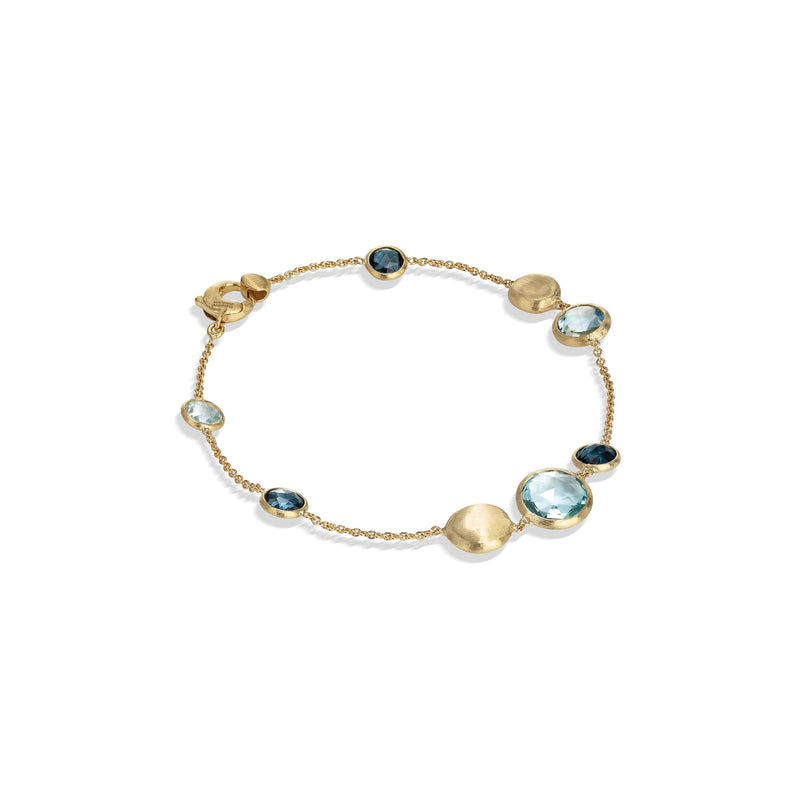 Jaipur Mixed Gemstone Bracelet - Gold - BB1485-MIX725-Y