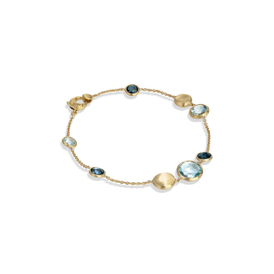 Jaipur Mixed Gemstone Bracelet - Gold - BB1485-MIX725-Y