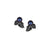 Blackthorn Pearl Stud Earrings - Silver/Black - BT012.SSBKEOS
