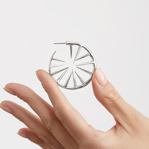 Blackthorn Hoop Earrings - Silver - BT015.SSNAEOS