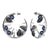 Blackthorn Leaf Pearl Hoop Earrings - Silver - BT017.SSBKEOS