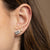 Teeny Tiny May Birthstone Stud Earrings - Silver/Emerald - SPSESBSEME