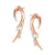 Large Hooked Pearl Earrings - Rose Gold - CB052.RVNAEOS