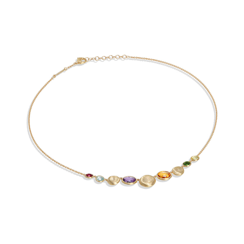Jaipur Mixed Gemstone Necklace - Gold - CB2241-MIX01-Y