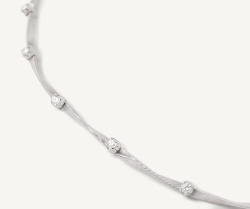 Marrakech Diamond Necklace - White Gold - CG337-B-W