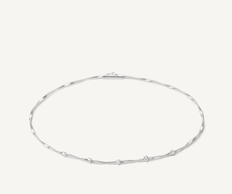 Marrakech Diamond Necklace - White Gold - CG337-B-W