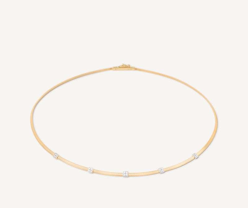 Masai Diamond Pave Necklace - Gold - CG730-B-YW