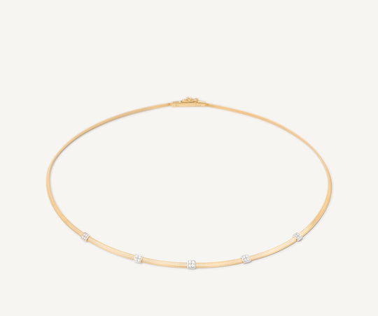 Masai Diamond Pave Necklace - Gold - CG730-B-YW