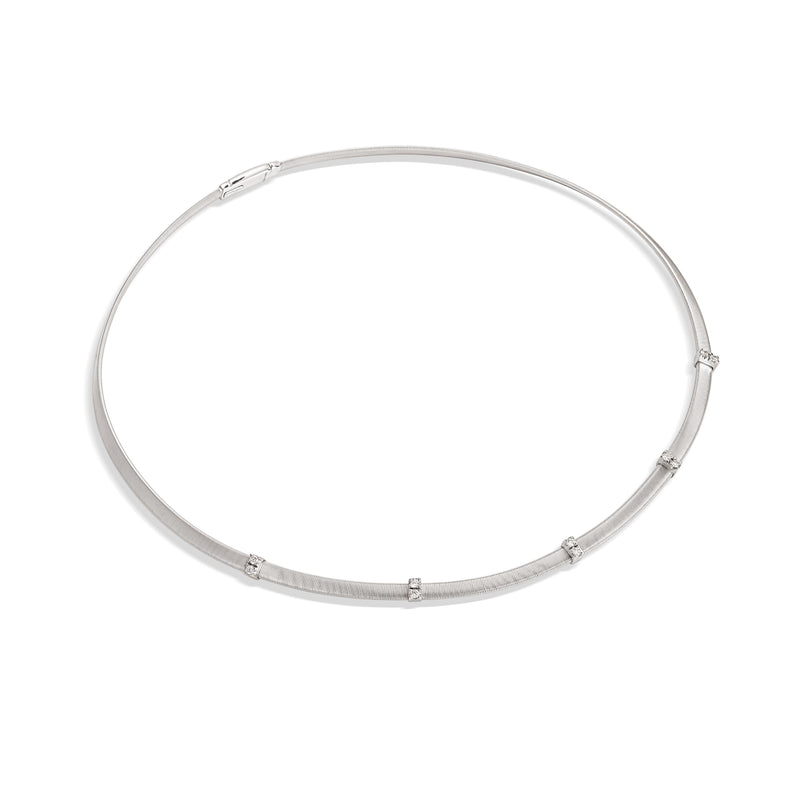 Masai Diamond Pave Necklace - White Gold - CG731-B3-W