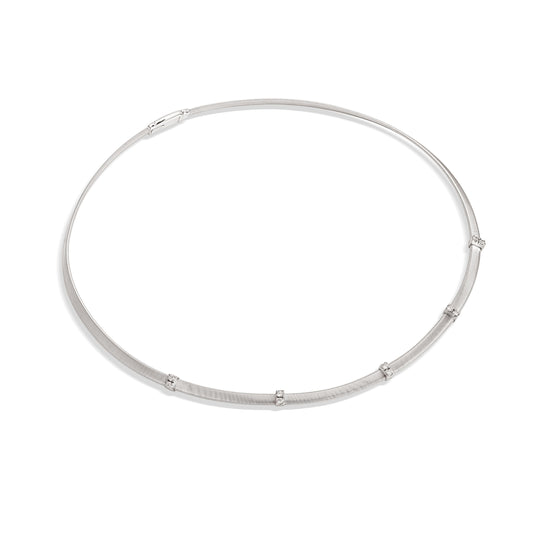 Masai Diamond Pave Necklace - White Gold - CG731-B3-W