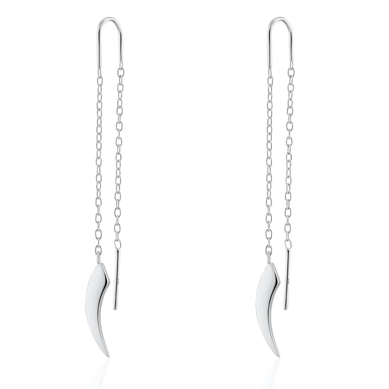 Claw Threader Earrings - Silver - SPS-68