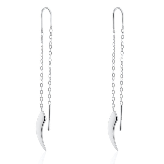 Claw Threader Earrings - Silver - SPS-68