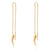 Claw Threader Earrings - Gold -SPG-68