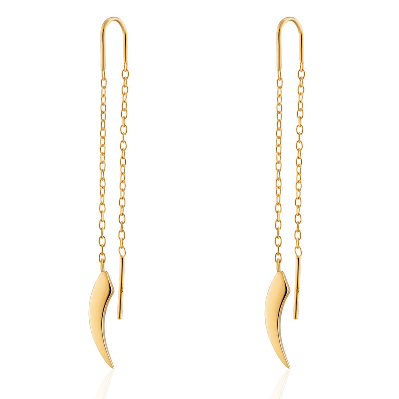 Claw Threader Earrings - Gold -SPG-68