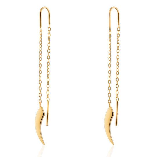Claw Threader Earrings - Gold -SPG-68