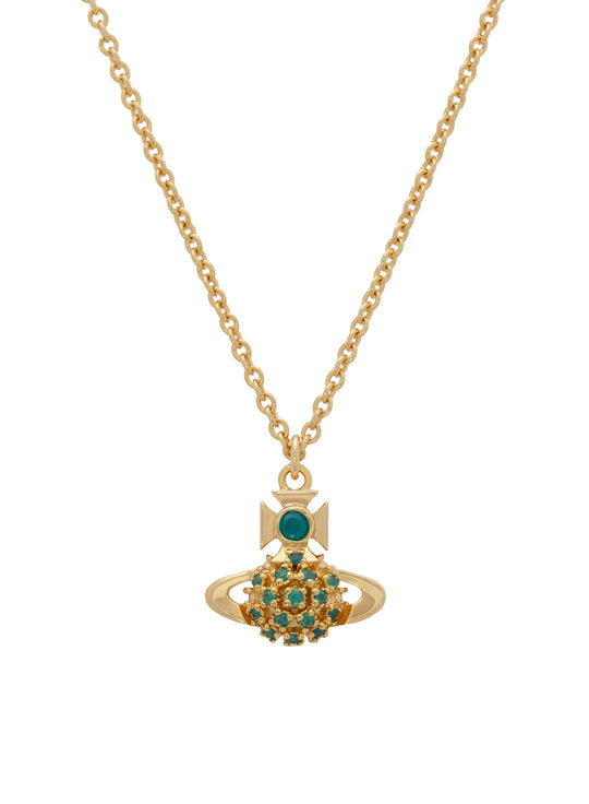 Donna Bas Relief Pendant - Gold/Turquoise - 63020347-02R526-SM