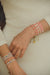 Multi Heart Row Bracelet - Pink/Orange - 2.0-B-BE-S-11409