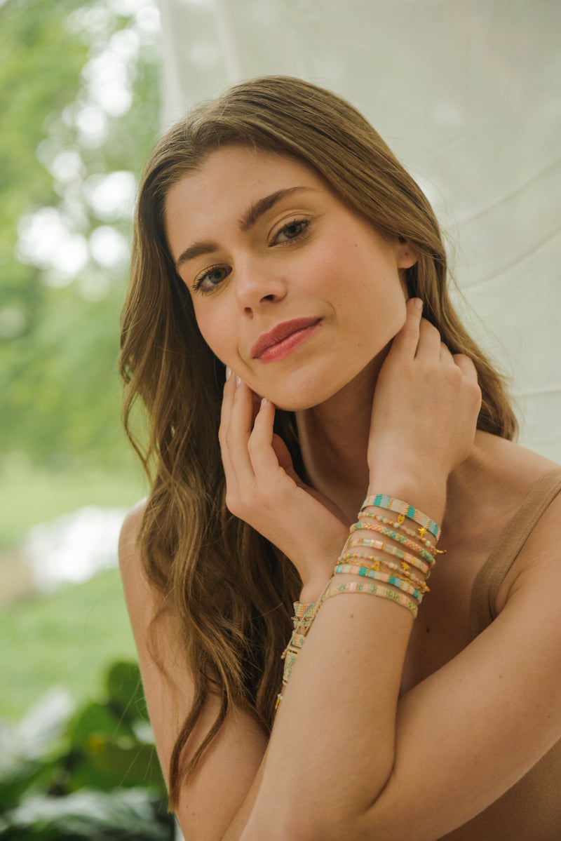 Star Light Bracelet - White/Green - B-BE-XS-11280